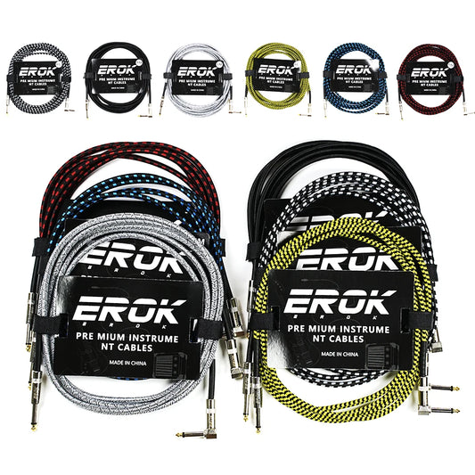 EROK 1.5M/3M/6M/10M Jack Jack Anti-Noise Guitar Audio Cable - StompBox Store 