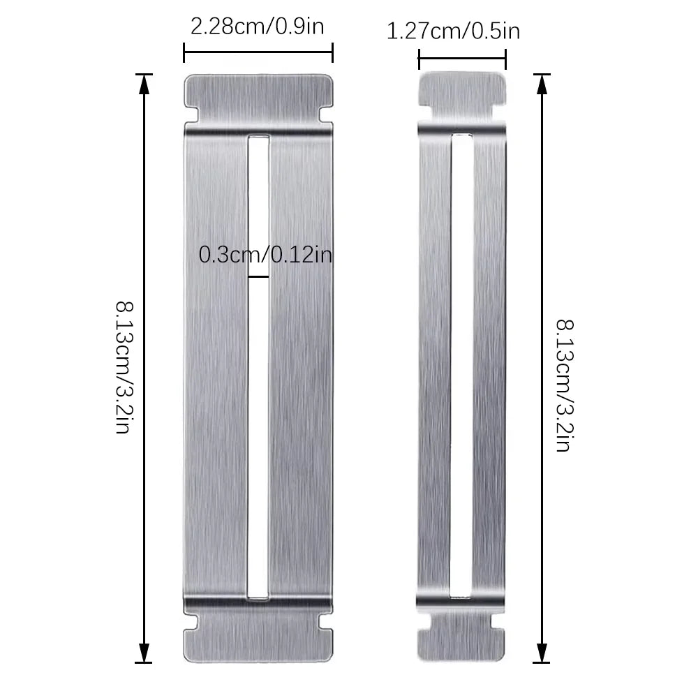 Stainless steel guitar fingerboard guards with rubber bands, ideal for fretboard protection during fret dressing and maintenance.