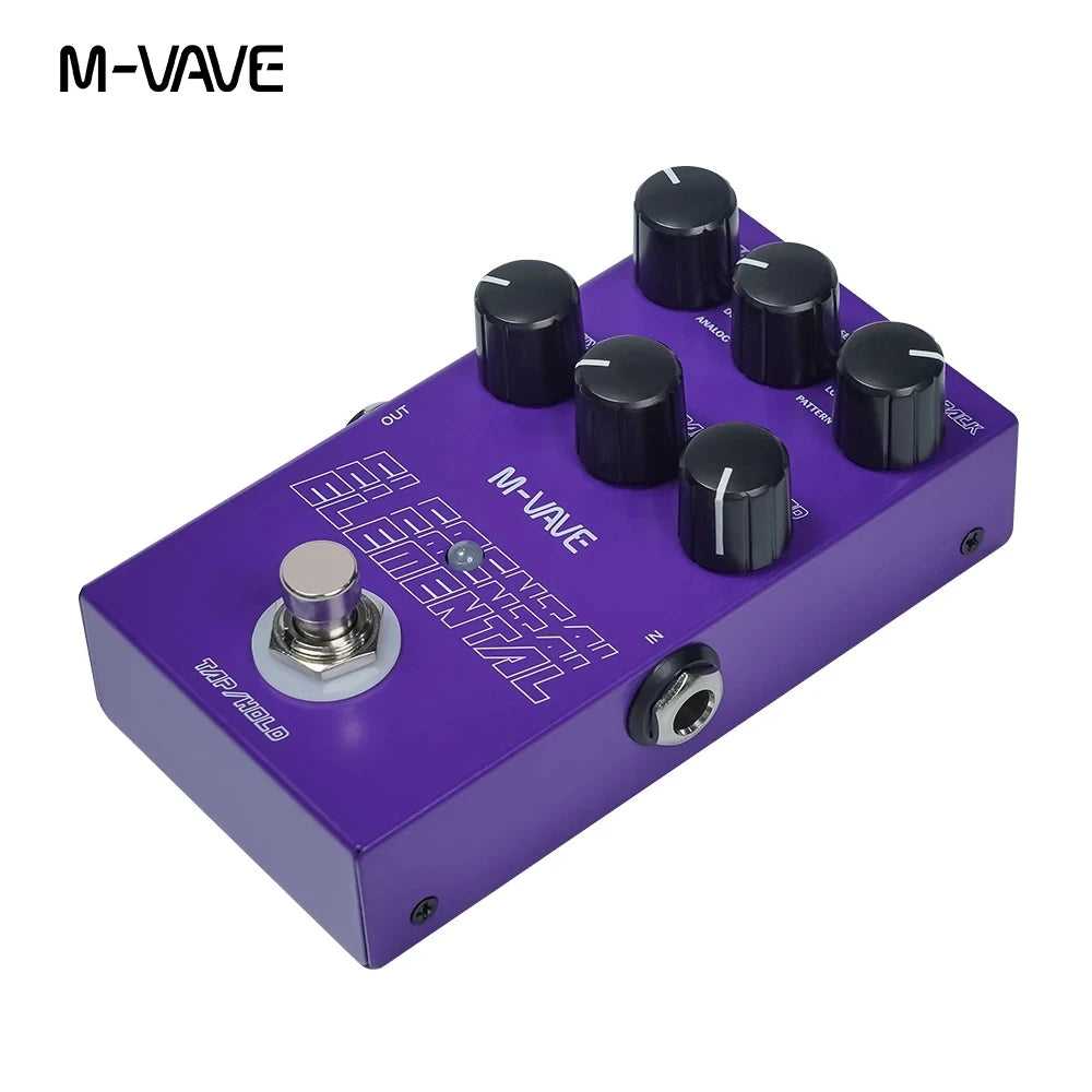 M VAVE Elemental Digital Delay - 9 Different Delay M VAVE Elemental Digital Delay Pedal, 9 Different Delay Effects, Support for TAP and HOLD Mode,Delay Guitar Pedal StompBoxStore