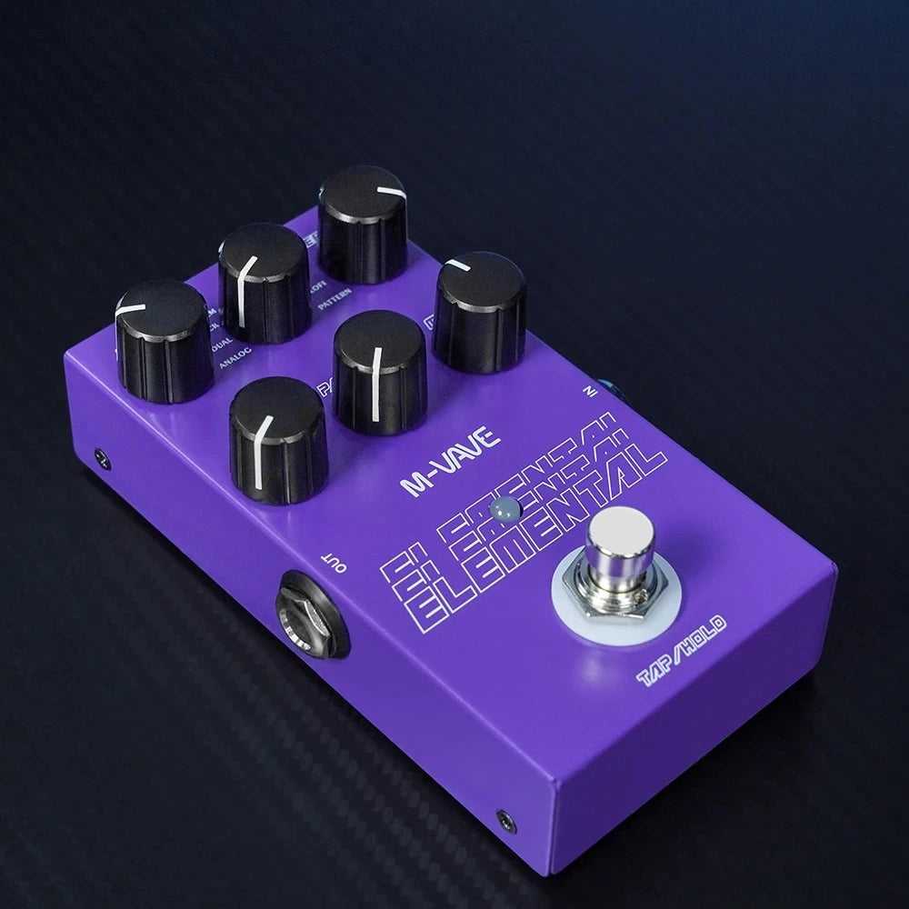 M VAVE Elemental Digital Delay - 9 Different Delay M VAVE Elemental Digital Delay Pedal, 9 Different Delay Effects, Support for TAP and HOLD Mode,Delay Guitar Pedal StompBoxStore