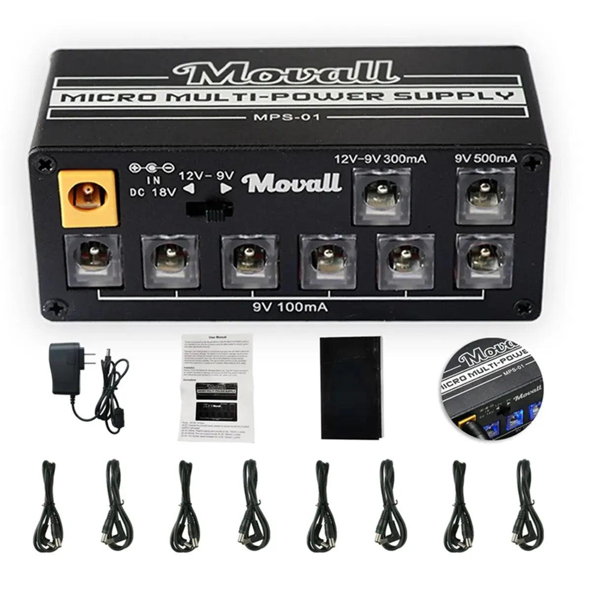 Movall MPS-01 - Pedal Power Supply 8 Isolated Output.