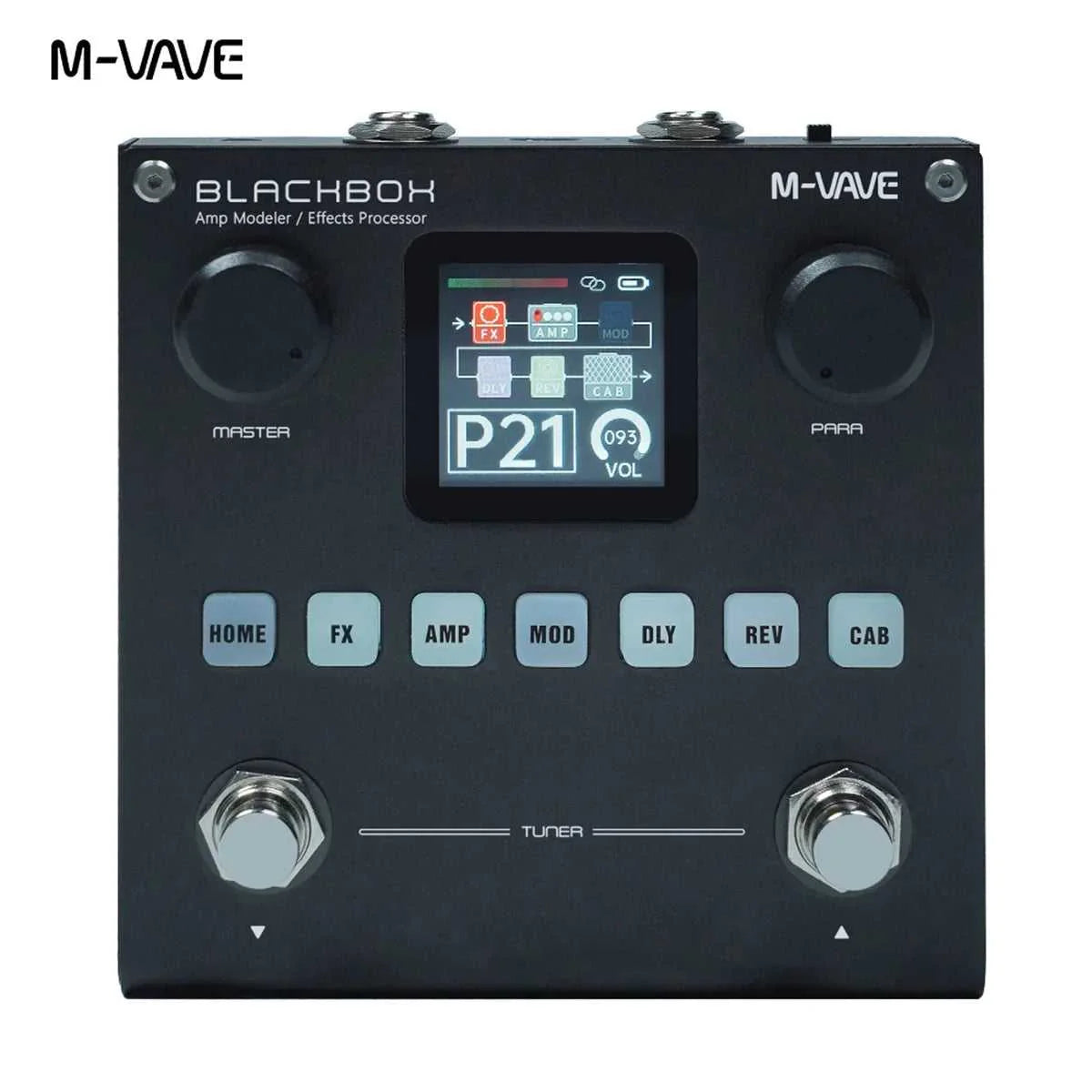 M-VAVE BLACKBOX M-VAVE BLACKBOX Guitar Effect Pedal Multifunctional Guitar/Bass Effector Built-in battery, 80 editable Presets, 6 Effects Module StompBoxStore