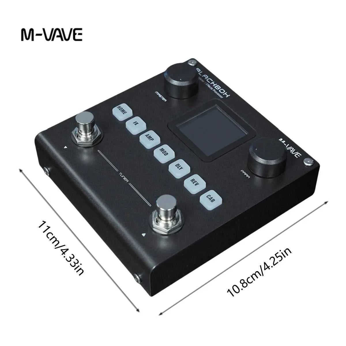 M-VAVE BLACKBOX M-VAVE BLACKBOX Guitar Effect Pedal Multifunctional Guitar/Bass Effector Built-in battery, 80 editable Presets, 6 Effects Module StompBoxStore